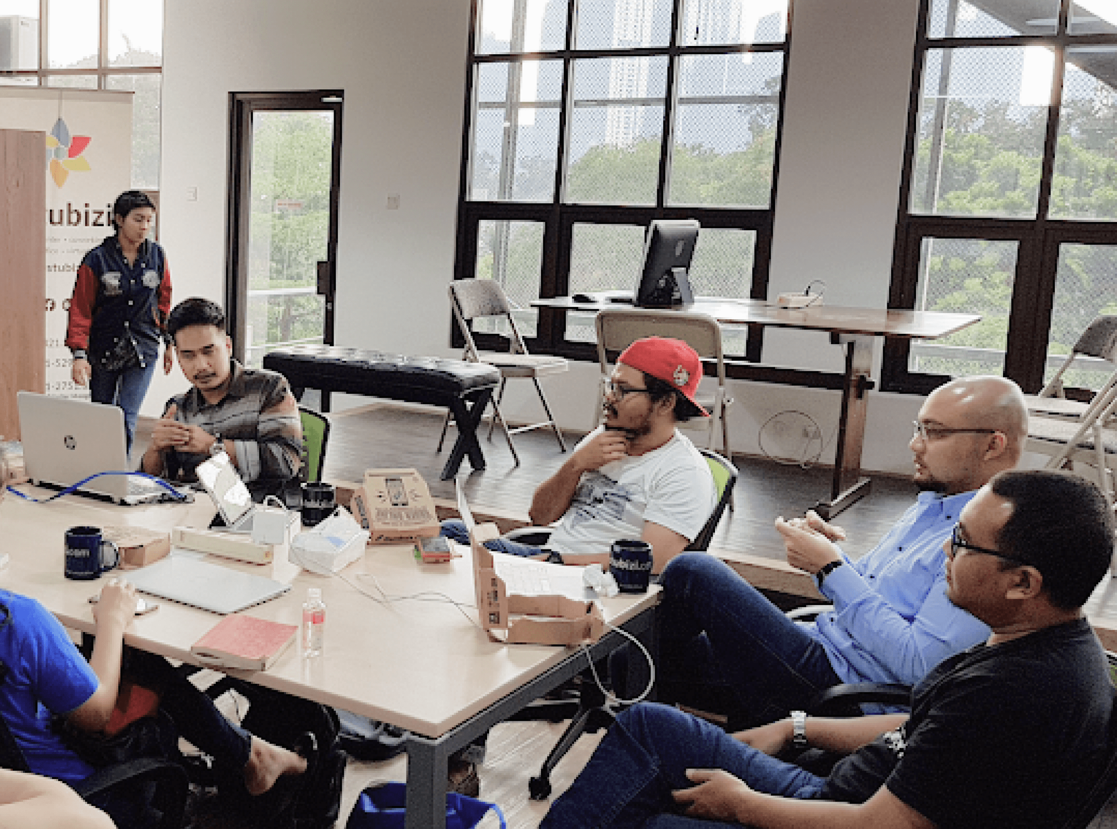 The SAB Digital Marketing Agency team collaborating in a working session