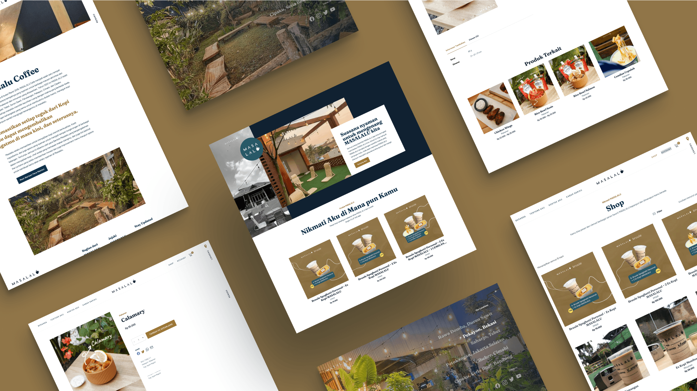 Masalalu Coffee website with a sleek and modern design crafted by SAB