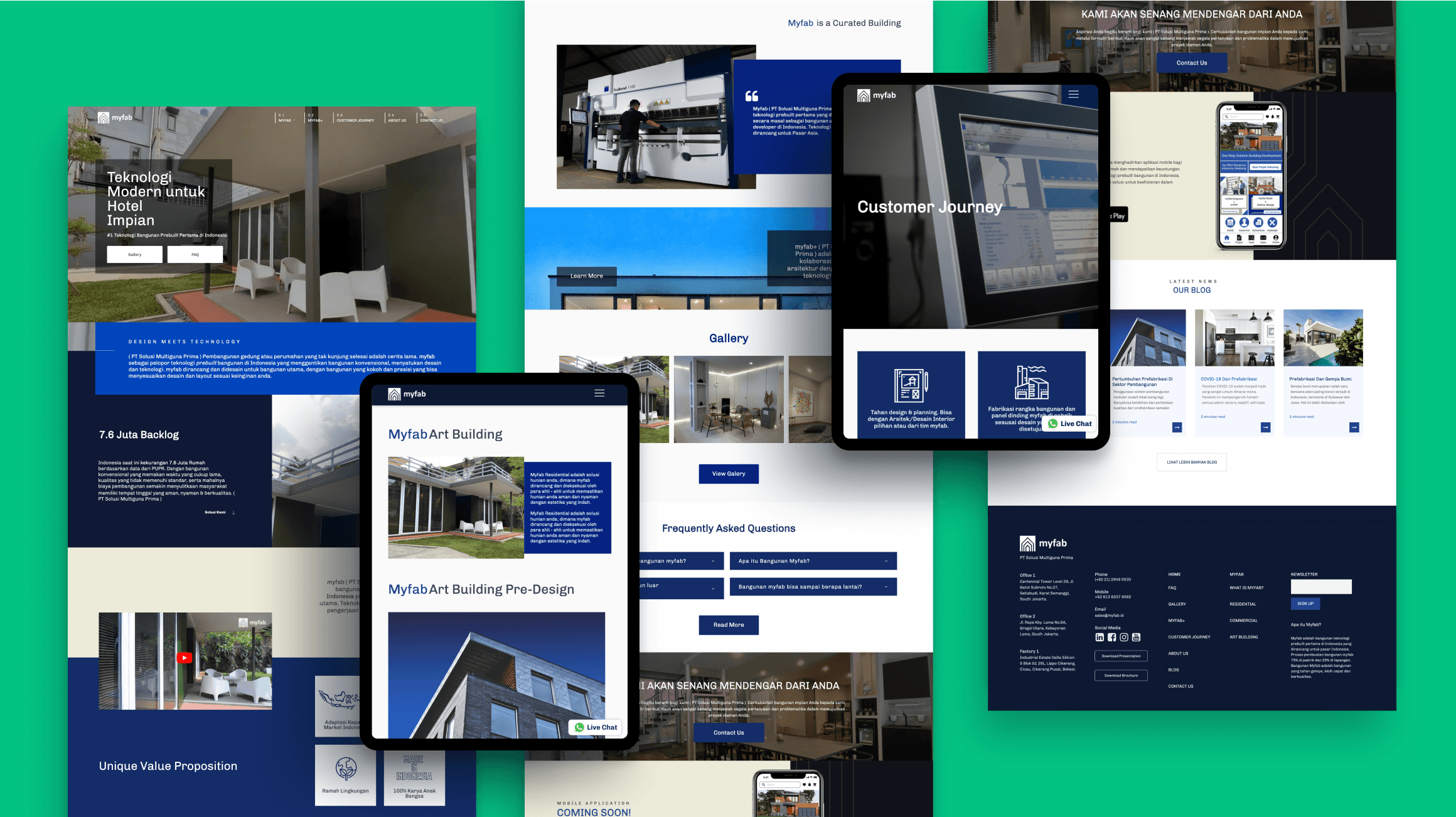 myfab website gallery collection of construction project designs by SAB