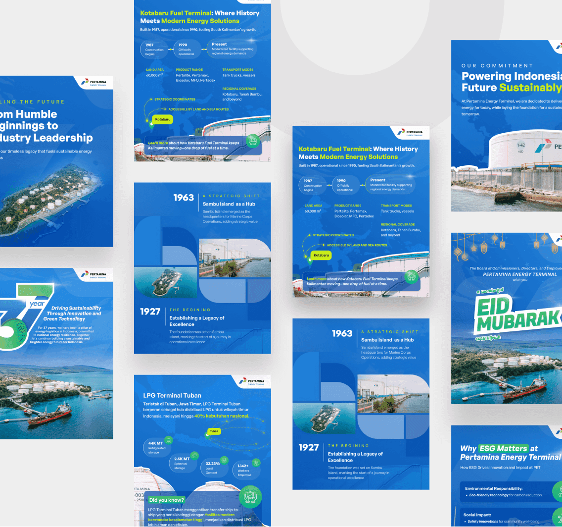 Collection of Pertamina Energy Terminal campaign assets produced by SAB