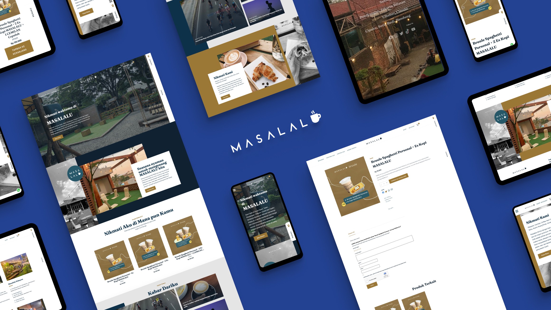 Masalalu Coffee website design transformation by SAB showing a refreshed visual identity