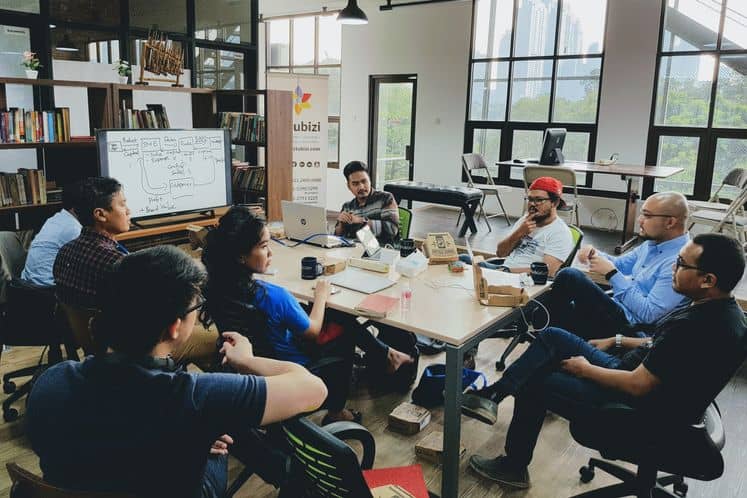 The SAB Digital Marketing Agency team collaborating in the office