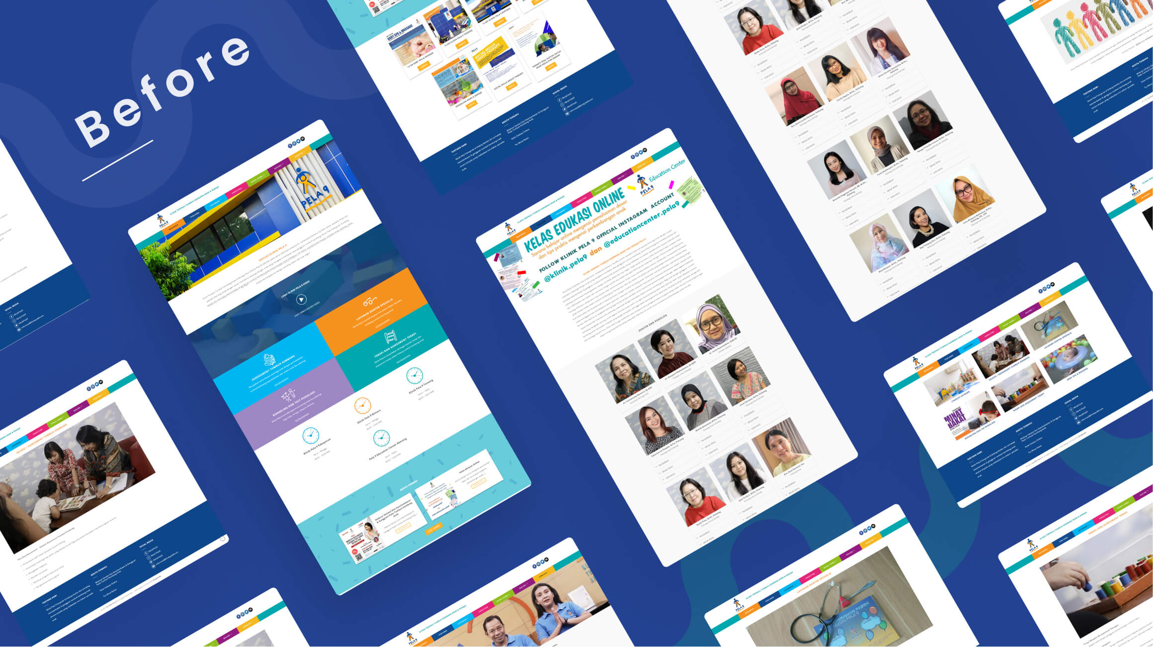 Klinik Pela 9 website translating an offline reputation into a clearer digital patient journey, designed by SAB