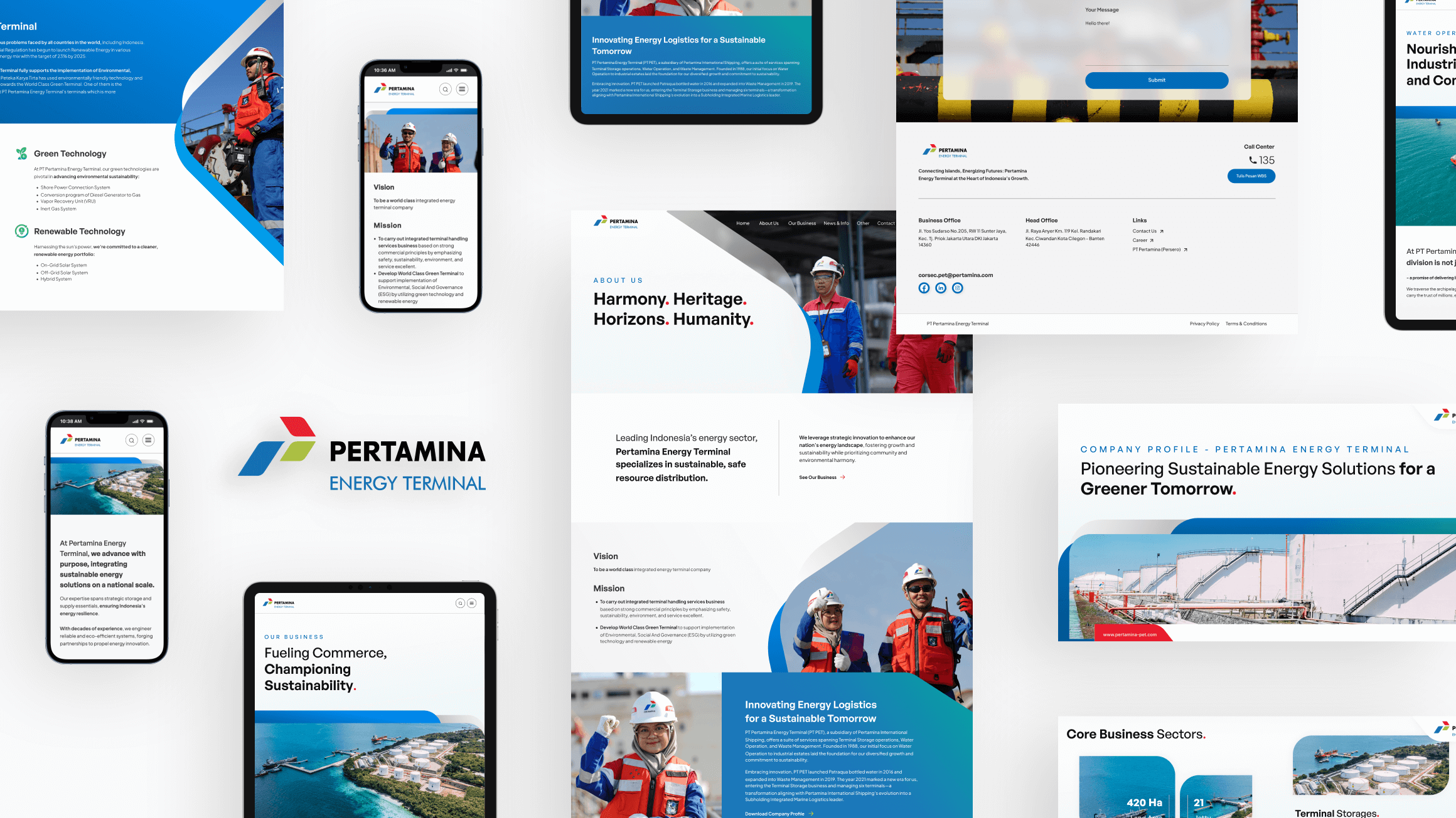 Cold email outreach and marketing collateral created for Pertamina Energy Terminal by SAB