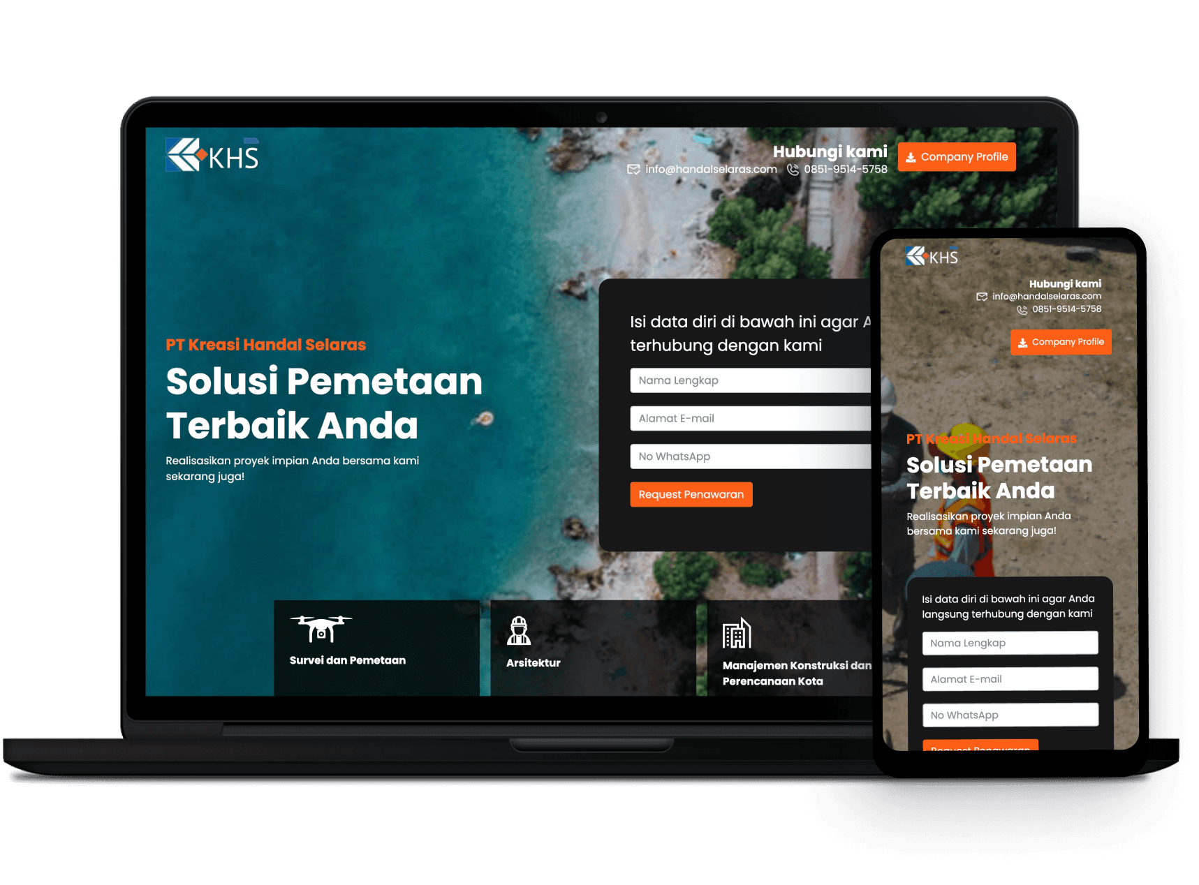 Kreasi Handal Selaras website homepage designed and developed by SAB Digital Marketing Agency