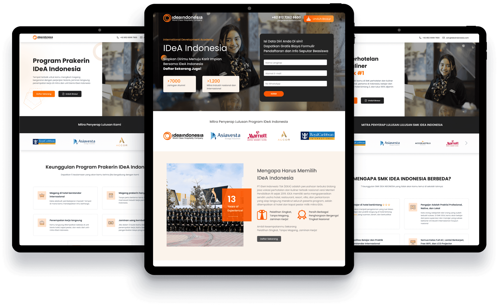 IDeA Indonesia website homepage designed and developed by SAB Digital Marketing Agency
