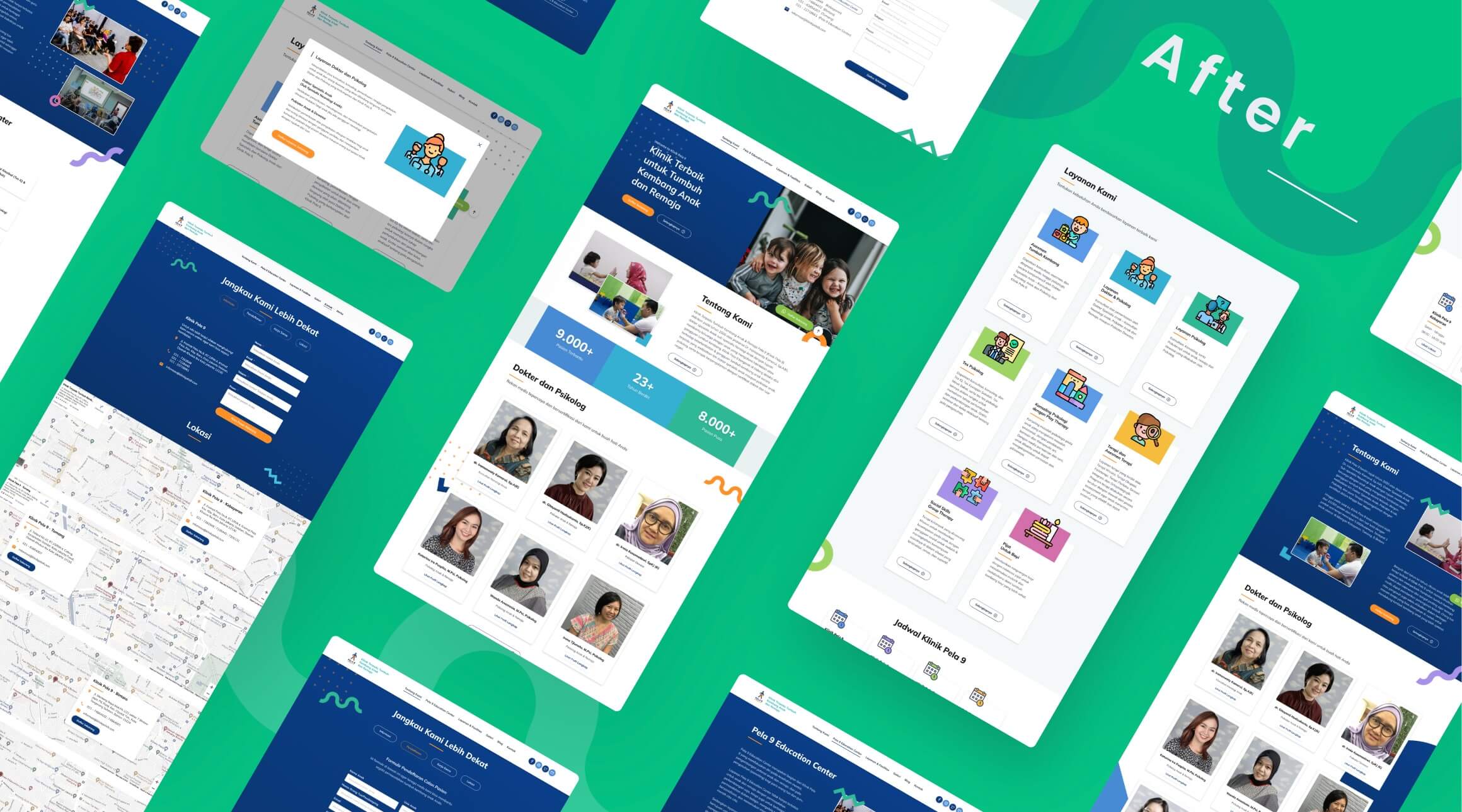 Klinik Pela 9 website making key patient actions effortless, designed by SAB
