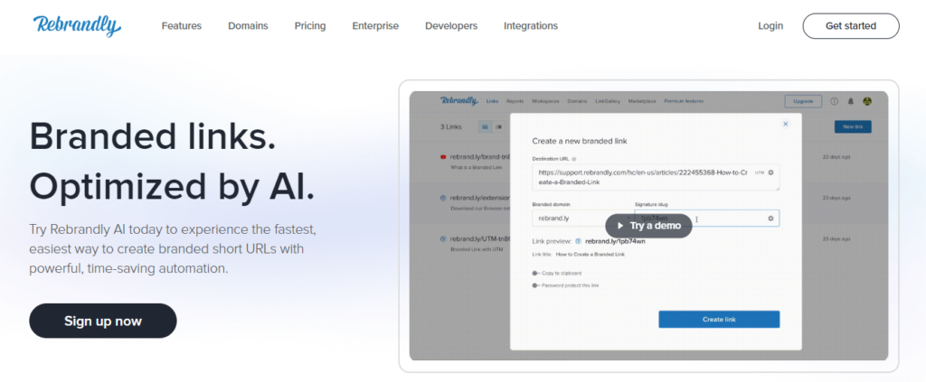 buat link rebrandly untuk bisnis