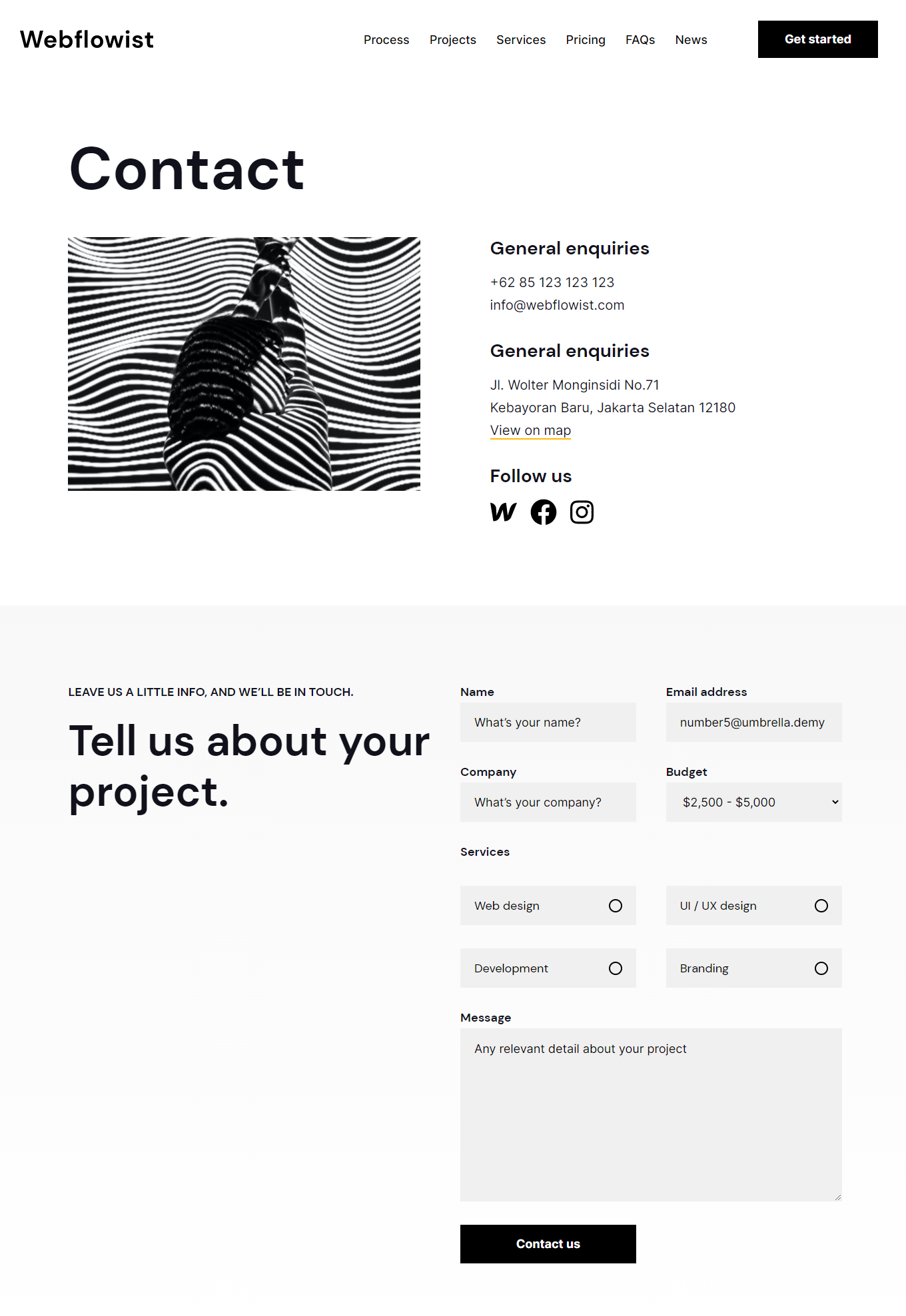 Contact Page - Webflowist 