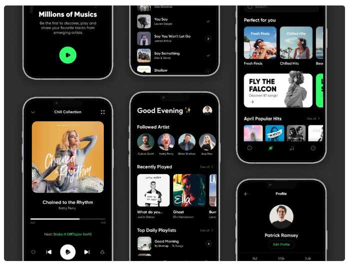 user interface spotify