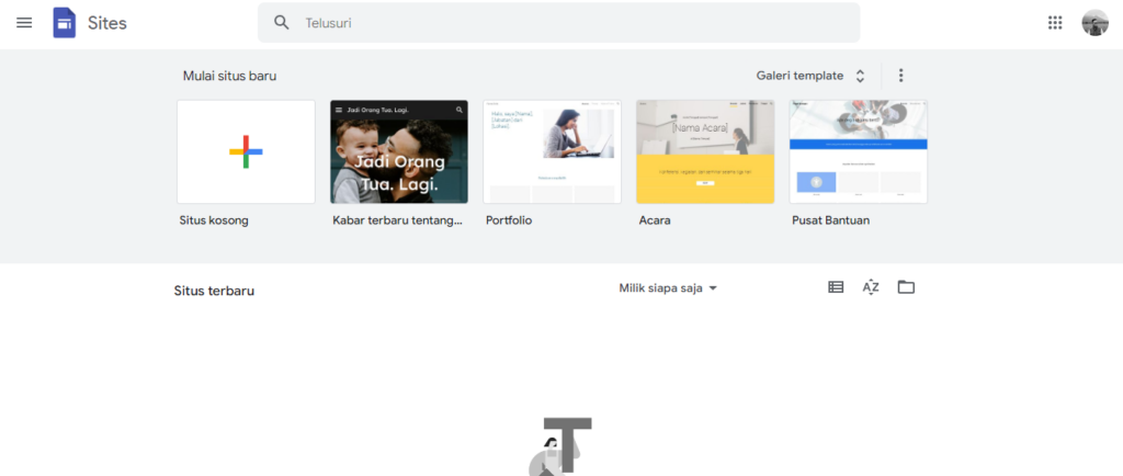 google sites adalah situs untuk membuat landing page atau website gratis