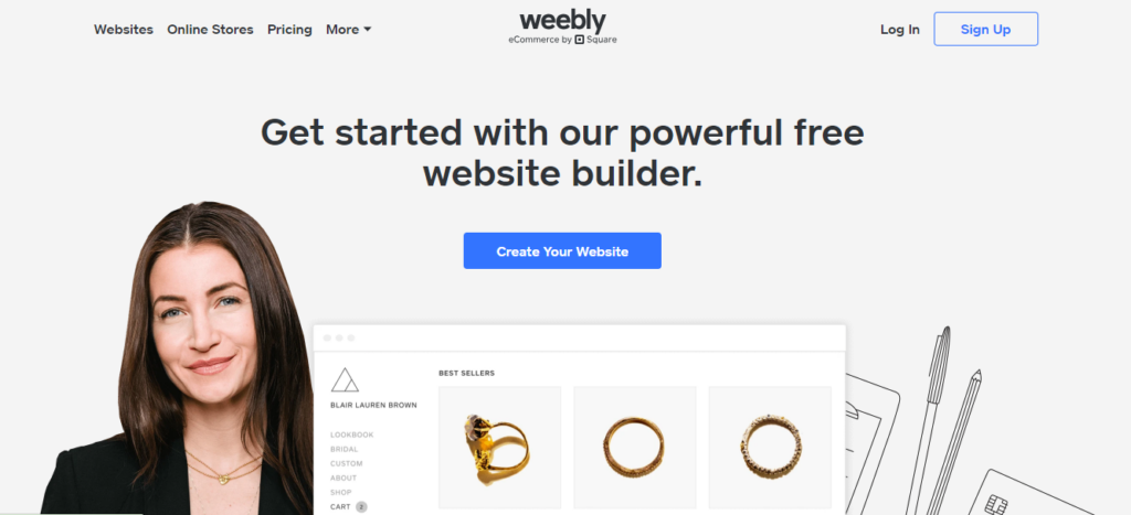 weebly adalah situs untuk membuat landing page atau website gratis